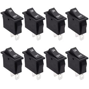 TWTADE / 8Pcs Latching Rocker Switch ON/Off SPST 2 Pin 2 Position Car Auto Boat Rocker Toggle Switch Snap AC 250V/16A 125V/20A KCD3-101-ON/OFF