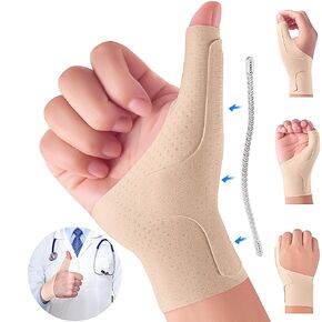 Wrist Thumb Brace Mommy Compression Stabilizer Waterproof Thumb Spica Splint for Arthritis,Trigger Finger,De Quervains Tenosynovitis,Tendonitis,CMC Joint Pain and Support-Women Men-Left or Right Hand