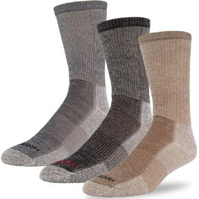 J.B. Field's Hiker GX 74% Merino Wool Hiking Crew Sock, All Season, Trekking & Outdoor Activity, 3 Pairs