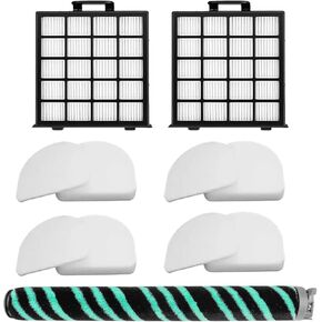 AZ4002 Replacement Parts for Shark Power Detect Upright Cleaner AZ4000 AZ4002 AZ4000C, 1 Roller Brush 2 HEPA Filter 4 Foam & Felt Filters