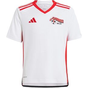 adidas San Jose Earthquakes Youth Size Team Away Jersey Shirt (White, Youth Large-14/16)