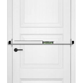 Door Security Bar-by Doorricade-Secure The Entire Width of Your Inward Opening Front Door-Safe Room. Fits Doors 33"-36" Wide-Black Edition.
