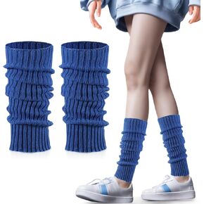 Women's Leg Warmers, 2 Pack Leg Warmers 80s, Retro Fashion Knit Leg Warmers for Girls Dance Sports Yoga