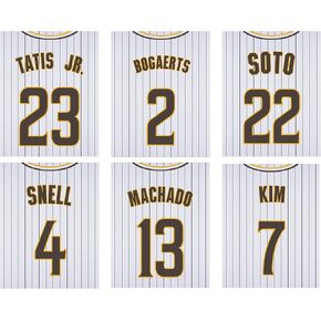 TnT Prints San Diego Padres Poster, San Diego Padres Wall Decor, San Diego Padres Prints, Baseball Current Players Poster, MLB Posters, Padres Poster, Padres Decor - Set of 6 (8x10) - Unframed