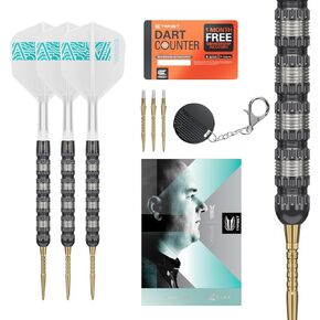 TARGET Darts Rob Cross 95K Steel Tip Swiss Point Darts, 95% Tungsten Darts with K-Flex Flights, 21G/22G/23G | Voltage Darts, Player Edition Swiss Points K Flex Dart Set, Swiss Point Tool Included