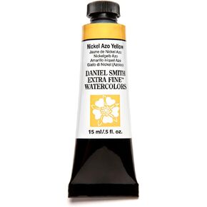 Daniel Smith Extra Fine Watercolor Paint, 15ml Tube, Nickel AZO Yellow, 284600061, 0.5 Fl Oz (Pack of 1)