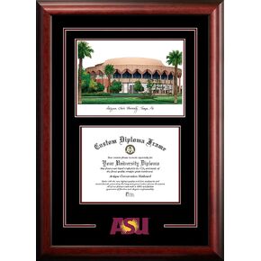 Campus Images AZ994SG Arizona State University Spirit Graduate Diploma Frame with Lithograph Print, 8.5" x 11", Multi