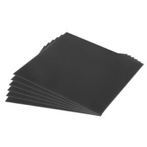 MECCANIXITY ABS Plastic Sheet 12 Inch x 12 Inch x 0.06 Inch ABS Styrene Sheets for Building Model DIY Crafts Panel Black 6 Pcs