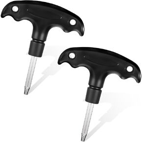 2 Pcs Golf Wrench, Adjustable Golf Tool with Plastic Handle, Stainless Steel Golf Driver Tool, Golf Driver Tool, Golf Torque Wrench for Golf Club Driver Shaft Adapter Torque Tool, Golf Club Tool