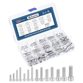 135pcs Socket Head Cap Screws Bolts Nuts Assortment Kits - [M2.5/M3/M4/M5/M6/M8] 304 Stainless Steel Allen Socket Drive for 3D Printer