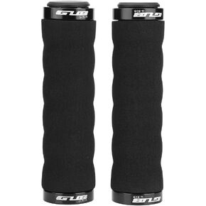 Grips, 1 Pair Anti-Slip Sponge Handlebar Grip with Lock-on Ring for Cycling Mountain Road Bikes(Black)