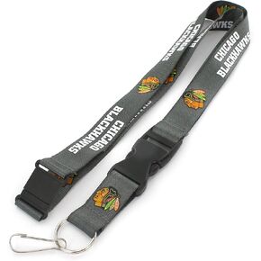 Aminco NHL Chicago Blackhawks Team Lanyard, Charcoal