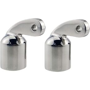 keehui Pair of 316SS Heavy Duty Irregular Bimini Top Cap Eye End Cap 7/8" or 1" ID Marine Bimini Ball Top Fittings Marine Hardware