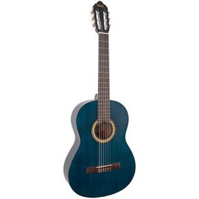 Valencia 6 String Classical Guitar, Right, Transparent Blue (VC204TBU)