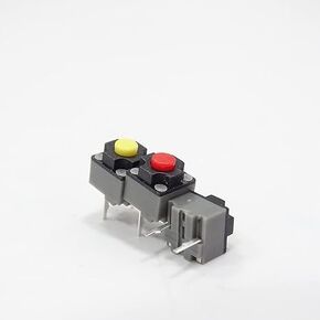 5 Pcs Mute Button 6x6x7.3mm Square Switch Silent Switch Button Micro Switch 10 Million Mouse Micro Switch Industrial Switches(Gray, Black, Yellow)
