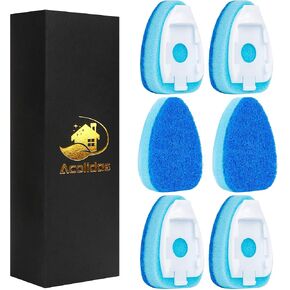 DishWand Refills Sponge 6, Dish wand Refill Replacement Sponges Heads Non Scratch Heavy Duty Dishwashing Scrub Dispensing Brush with Handle Soap Dispenser Scrubber Cleaning Tool for Kitchen Dishwasher