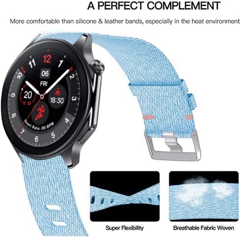Compatible with Cubitt Viva Pro Smart Watch Band, Breathable Nylon Woven Fabric Replacement Accessory Strap Compatible for Cubitt Viva Pro, Viva, Aura Pro, Aura Smart Watch in Saudi Arabia