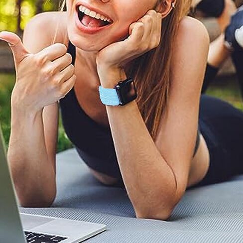 Compatible with Cubitt Viva Pro Smart Watch Band, Breathable Nylon Woven Fabric Replacement Accessory Strap Compatible for Cubitt Viva Pro, Viva, Aura Pro, Aura Smart Watch in Saudi Arabia
