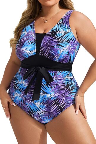 Hanna Nikole Women Plus Size One One One Swimsuits Switch Control Suits Simling V Deck Swimwear 2025 with teel self in Kuwait