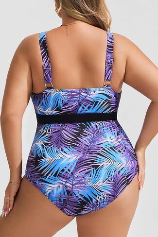 Hanna Nikole Women Plus Size One One One Swimsuits Switch Control Suits Simling V Deck Swimwear 2025 with teel self in Kuwait