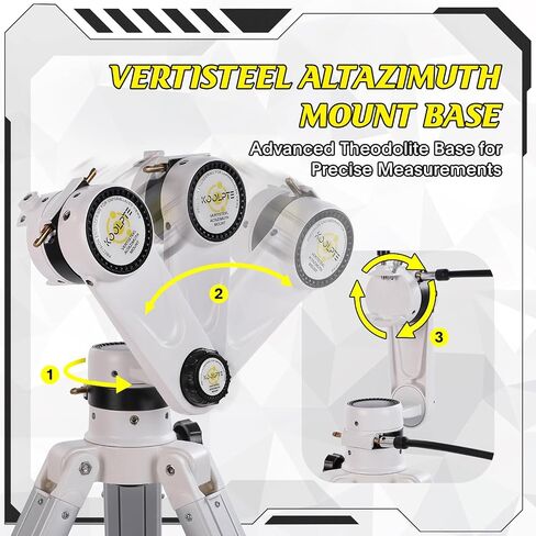 Telescope with Digital Eyepiece - Astronomy Refracting Telescope 90mm Aperture 900mm Vertisteel Altazimuth Mount, Compact and Powerful for Beginners,Professionals and Kids, Perfect for Observing White in Saudi Arabia