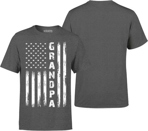 Veracco® Grandpa American Vintage USA Flag Gifts for Grandpa Dad Husband Men's T-Shirt in Saudi Arabia