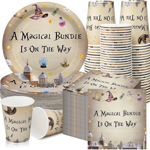 Hushee 200 Pcs Blue Bear Baby Shower Paper Plates Napkins Cups Baby Shower Party Supplies Tableware Set Bear Theme Disposable Cup Napkin for 50 Guest Boy Sets Spring Party Decoration Boy Girl in Kuwait