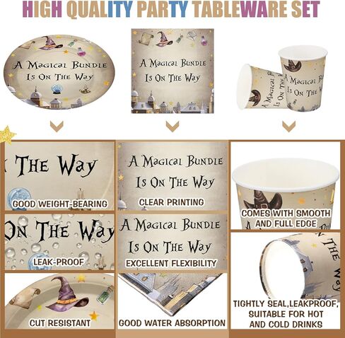 Hushee 200 Pcs Blue Bear Baby Shower Paper Plates Napkins Cups Baby Shower Party Supplies Tableware Set Bear Theme Disposable Cup Napkin for 50 Guest Boy Sets Spring Party Decoration Boy Girl in Kuwait