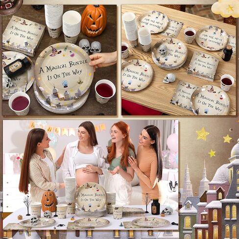 Hushee 200 Pcs Blue Bear Baby Shower Paper Plates Napkins Cups Baby Shower Party Supplies Tableware Set Bear Theme Disposable Cup Napkin for 50 Guest Boy Sets Spring Party Decoration Boy Girl in Kuwait