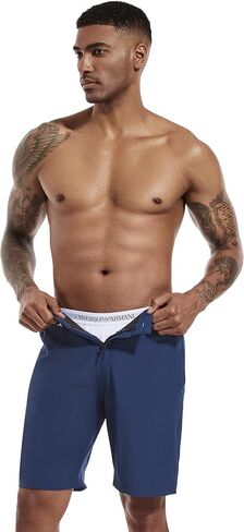 difficort Mens Swim Trunks with Compression Liner 9" Zipper Fly Bathing Suits Quick Dry Swimming Shorts with Zipper Pockets in Saudi Arabia