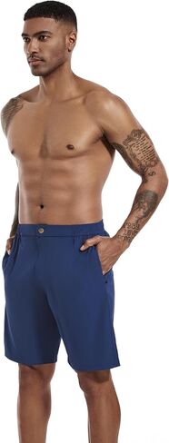 difficort Mens Swim Trunks with Compression Liner 9" Zipper Fly Bathing Suits Quick Dry Swimming Shorts with Zipper Pockets in Saudi Arabia