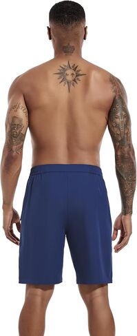 difficort Mens Swim Trunks with Compression Liner 9" Zipper Fly Bathing Suits Quick Dry Swimming Shorts with Zipper Pockets in Saudi Arabia