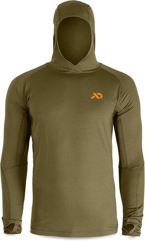 First Lite Men’s Wick Hoody - Merino Wool Ultralight Camo Hunting Base Layer, Quick Dry, UV Protection Hunting Clothing in Saudi Arabia