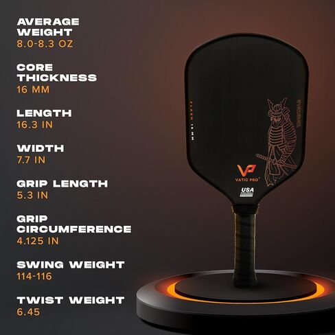 Vatic Pro Saga 16mm - Raw Carbon Fiber - Includes Paddle Cover in Saudi Arabia