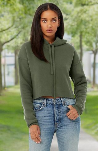 Bella Canvas Women's Crop Hoodie in Saudi Arabia