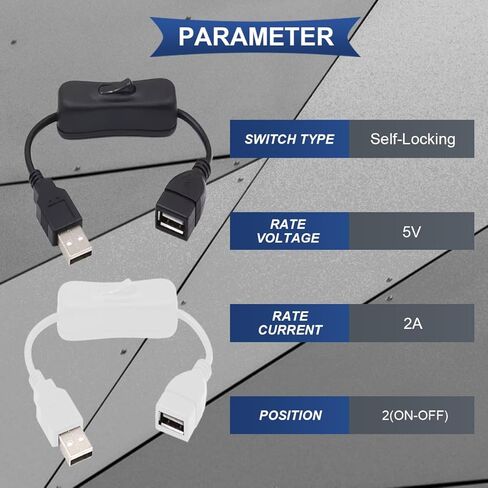 4 حزمة USB 2.0 من الذكور إلى كابل أنثى مع مفتاح التشغيل/إيقاف تشغيله ، 30 سم بالأبيض والأسود مفتاح موسيقى الروك USB لقيادة مسجل ، مصباح مكتب LED ، مروحة USB ، شريط LED مع كابل امتداد USB in Kuwait