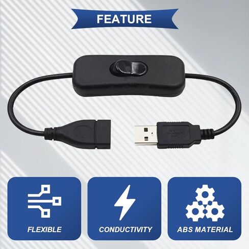 4 حزمة USB 2.0 من الذكور إلى كابل أنثى مع مفتاح التشغيل/إيقاف تشغيله ، 30 سم بالأبيض والأسود مفتاح موسيقى الروك USB لقيادة مسجل ، مصباح مكتب LED ، مروحة USB ، شريط LED مع كابل امتداد USB in Kuwait