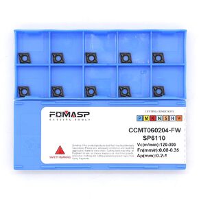 Carbide Inserts for Steel CCMT21.51 / CCMT060204-PF for Finishing Turning Cutting Metal Tools, 10 PCS