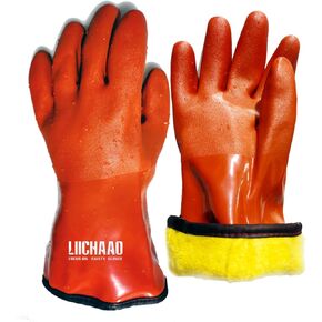 LIICHAAO Insulated&Waterproof,Chemical & Oil Resistant, Freezer Work,Warm Gloves,Non-Slip,Ultra Flexible(1 PAIR)