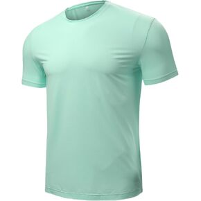 Men’s Short Sleeve Dry Fit Active Crew Neck T Shirt - Athletic Running Gym Workout Tee Tops