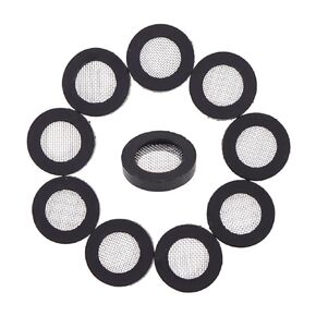 DGQ Shower Head Gasket Filter 10 Pcs 3/4 inch Hose Washer with Wire Mesh Screen Rubber Washer Hose Gasket Filter Net Rubber Seal to Prevent Leakage