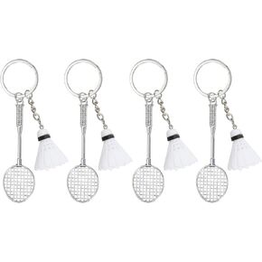 PATIKIL Badminton Keychain, Badminton Lover Key Chain Sports Pendant Badminton Ball Charm Keychain