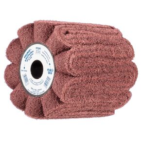 PFERD 43005 POLINOX Corrugated Non-Woven Finishing Drum, Aluminum Oxide A, 4" Diameter x 4" Width, 5/8-11 Thread, 280 Grit