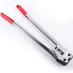 Banding Tool - Strapping Sealer & Crimper with 20" Extended Handle & Ergonomic Design & Harden Steel for 1/2~3/4" Heavy Duty PP/PET/Plastic Strap Band Packaging