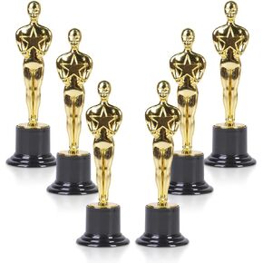 Forest & Twelfth Golden Award Trophies, 6 inch Replica Statues, 6 Pack Realistic Trophy Awards for Birthday Parties, Celebrations, Anniversaries, Giveaways, Sports Awards, and More