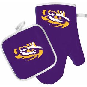 LSU Tigers Oven Mitt/Pot Holder, CLC College Football/Basketball NCAA Louisiana State Gifts and Merchandise
