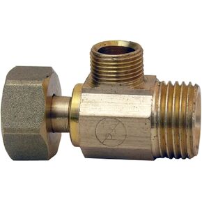 LASCO 06-9119 Angle Stop Add-A-Tee Valve, 1/2-Inch Slip Joint Inlet X 1/2-Inch Slip Joint Outlet X 3/8-Inch Compression Outlet, Brass