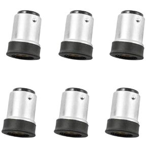 LQ Industrial 6PCS تحويل المصباح حامل المسمار محول المقبس B15 إلى E12 أسود