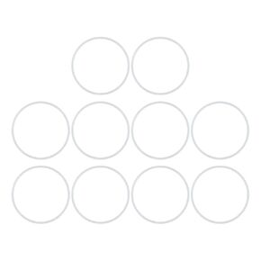 X AUTOHAUX Silicone O-Rings, 44mm OD 39.2mm ID 2.4mm Width VMQ Seal Gasket for Compressor Valves Pipe Repair, White, Pack of 10