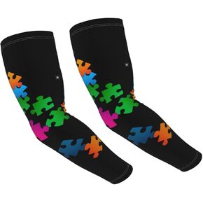 Autism Arm Sleeves Autism Awareness Gardening Sleeves Sports Sun Protection Arm Sleeves for Women Men
